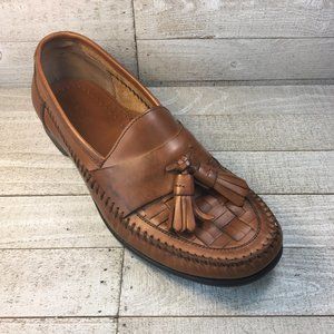Bass Mens Bryan Tassel Brown Leather Loafers